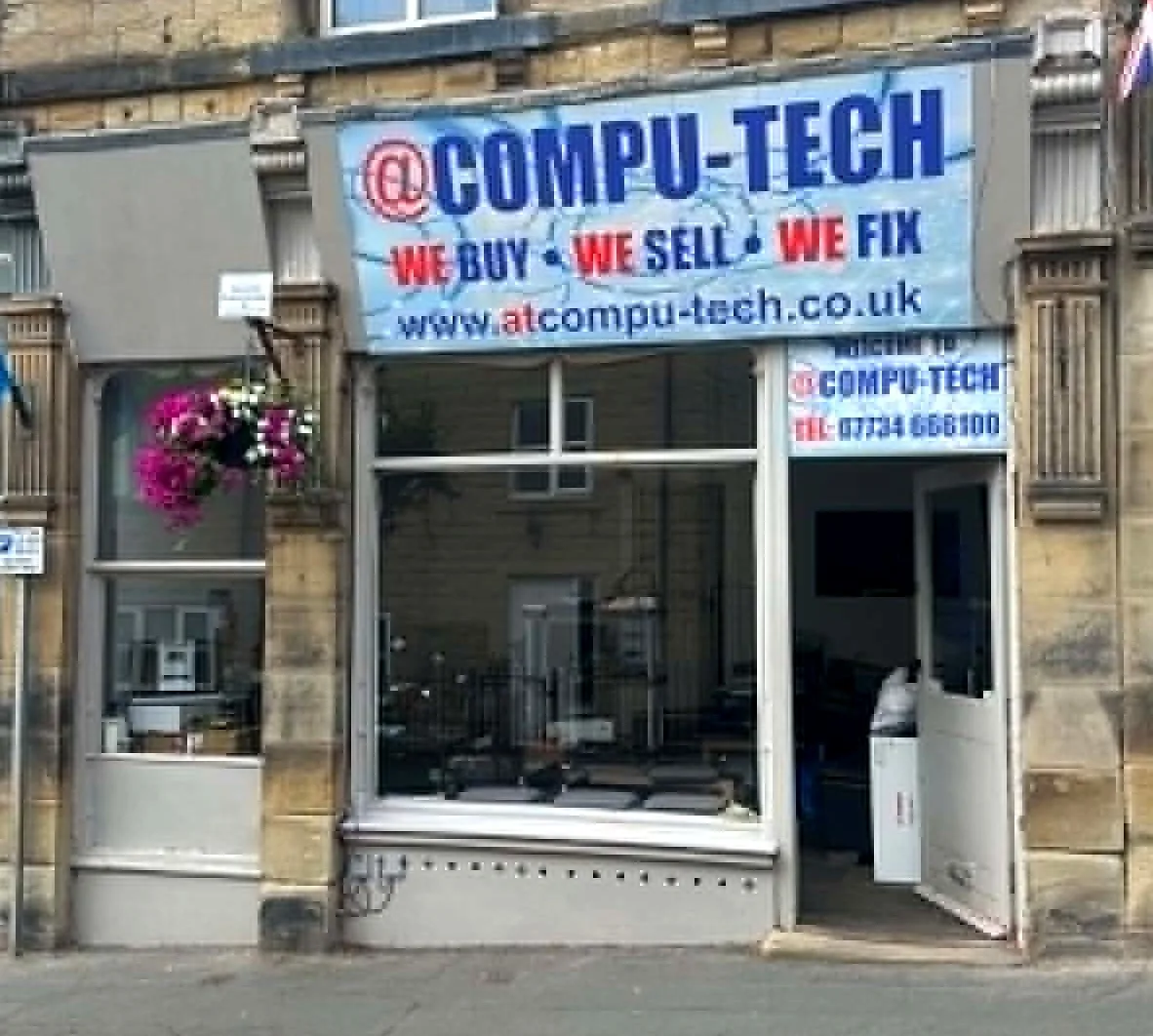 The @Compu-Tech shop front on Queen Street, Horbury